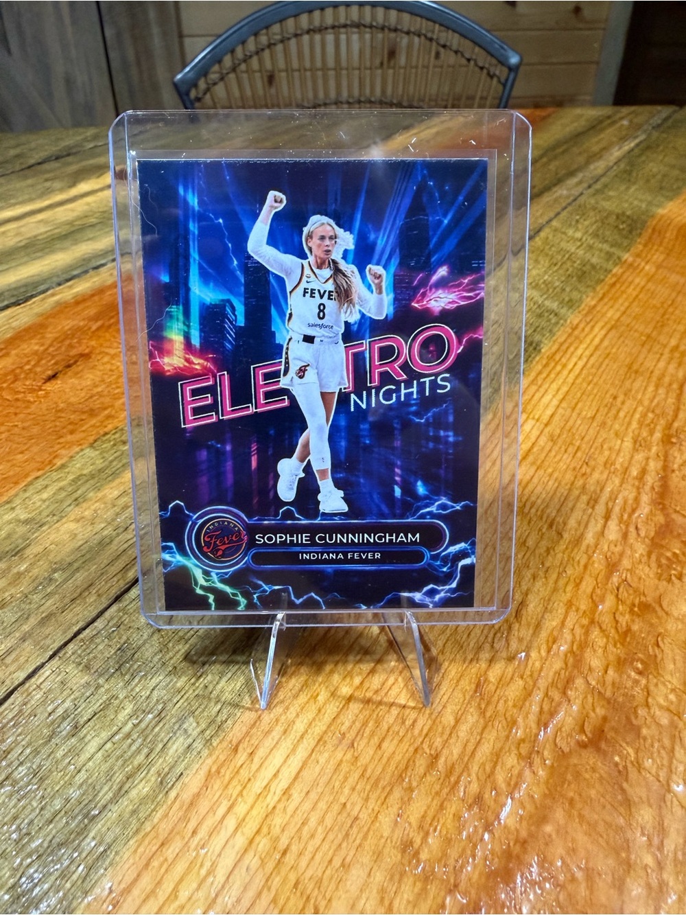 Sophie Cunningham Indiana Fever Electro Nights Custom Basketball Card
